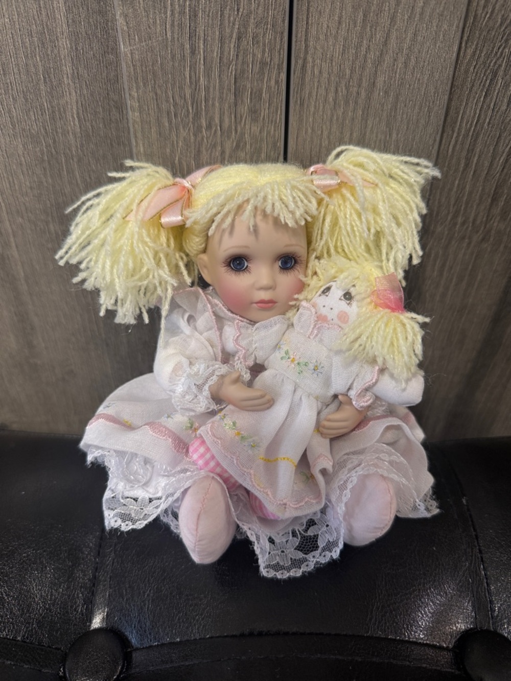 Vintage Marie Osmond Tiny Tots Baby Sunshine & Happiness Porcelain Doll 2002